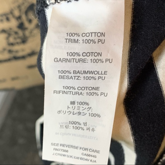 J. Crew Striped Faux Leather Sleeve Stripe Top - Picture 14 of 14